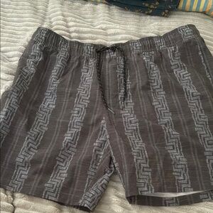 Gray Patterned Men's Swim Shorts
Elastic waist